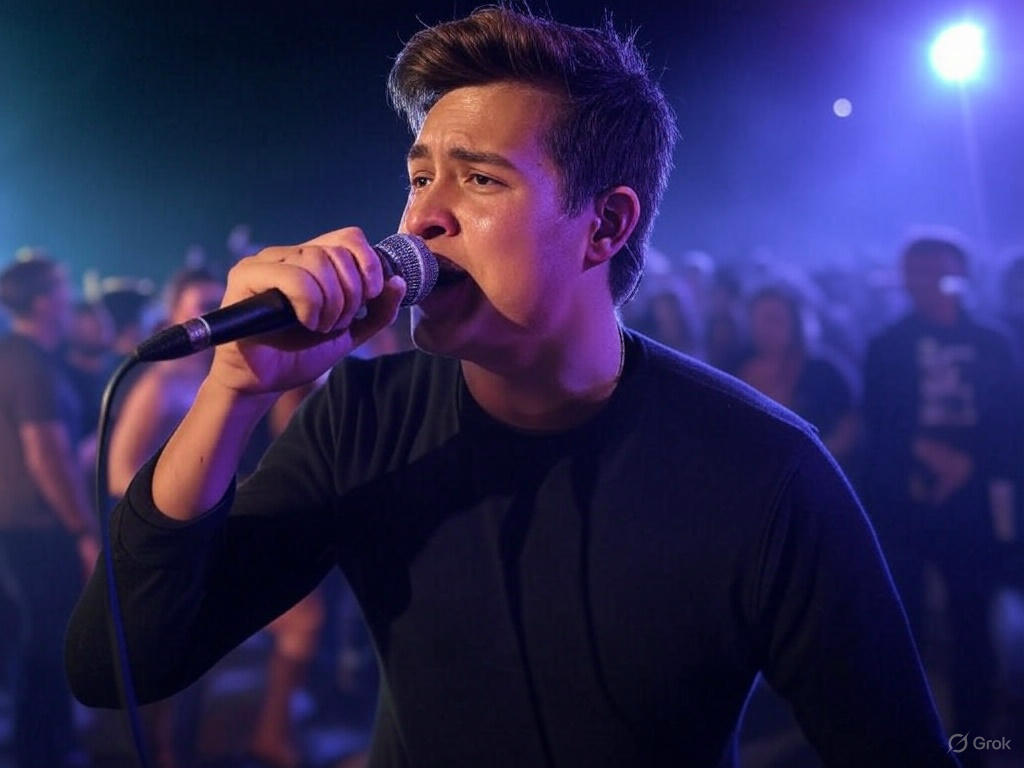 Artist performing on stage